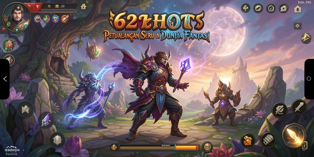Tampilan gameplay seru dari 62HOT di dunia petualangan.