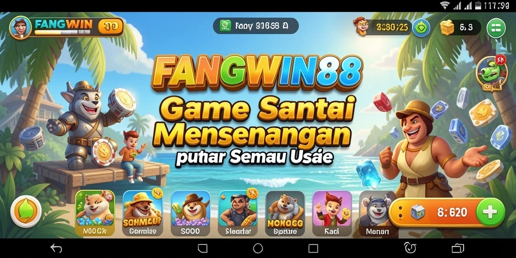 Tampilan gameplay seru di FANGWIN88 dengan berbagai mini-games menarik.