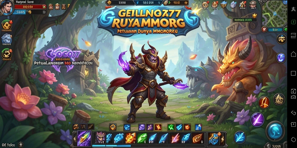 Tangkapan layar GOGO77 yang menampilkan pertempuran seru di dunia MMORPG.